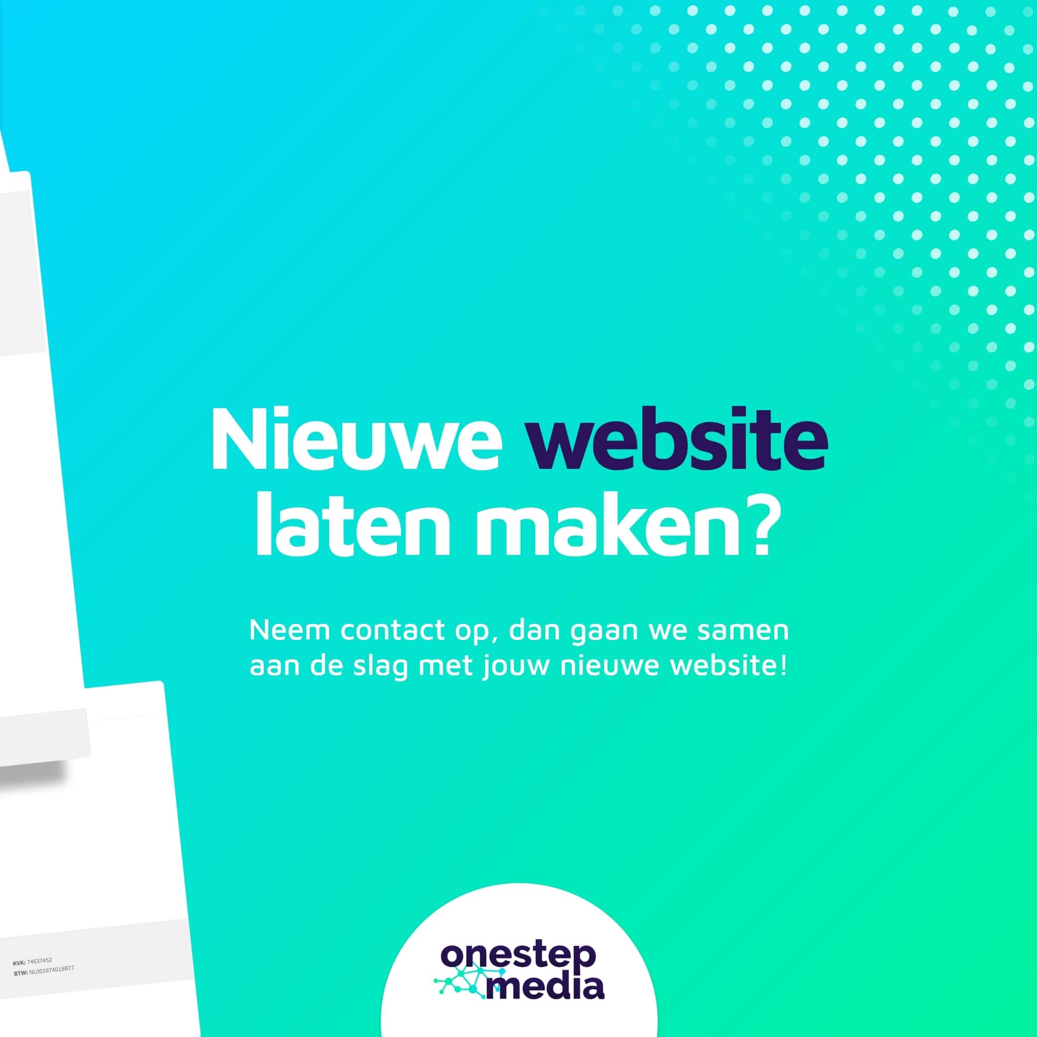 Foto als onderdeel van de portfolio presentatie. Op deze slide zijn enkele screenshots van de website van Joost Tibosch te zien.