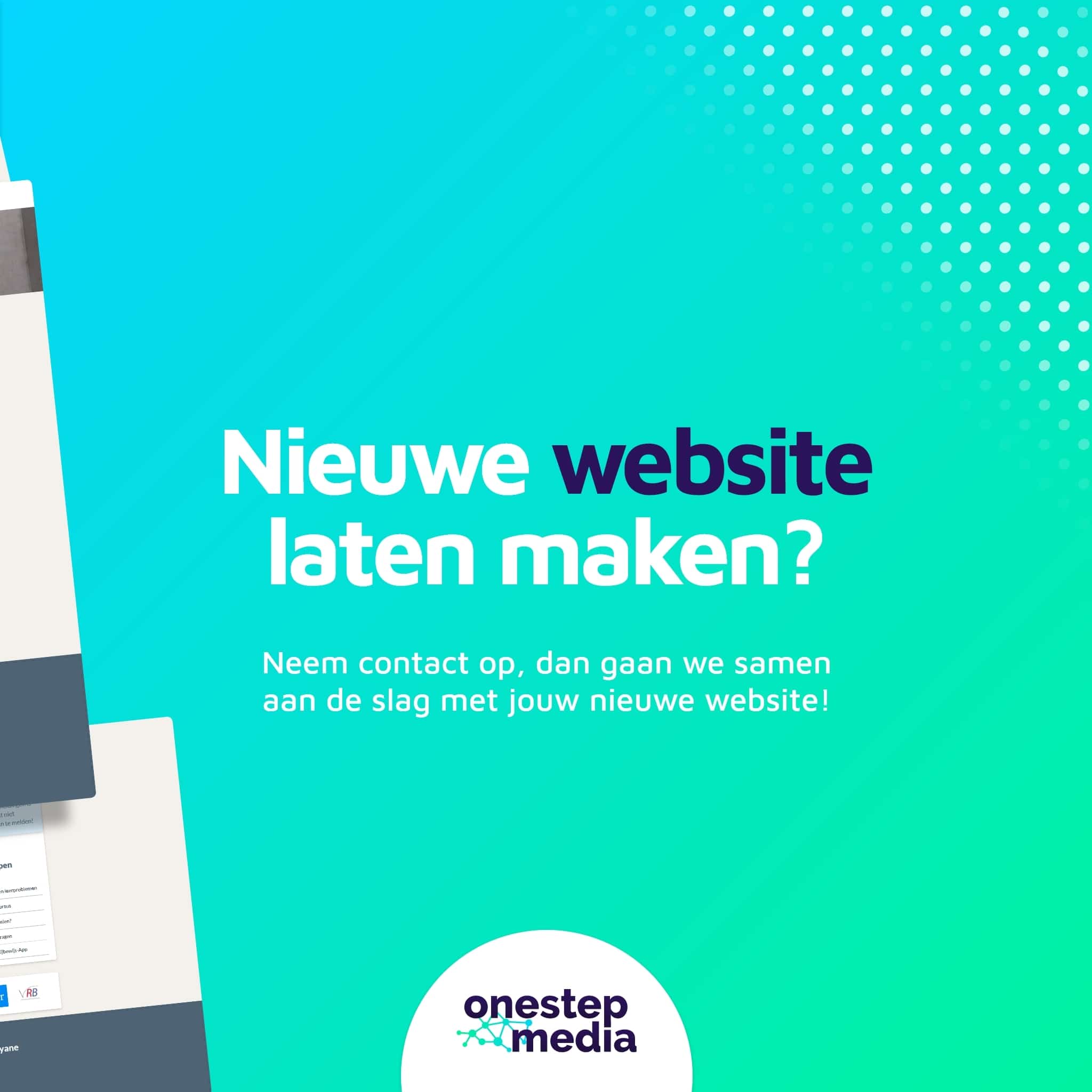 Foto als onderdeel van de portfolio presentatie. Op deze slide zijn enkele screenshots van de website van Autorijschool Dyane uit Nijmegen te zien.