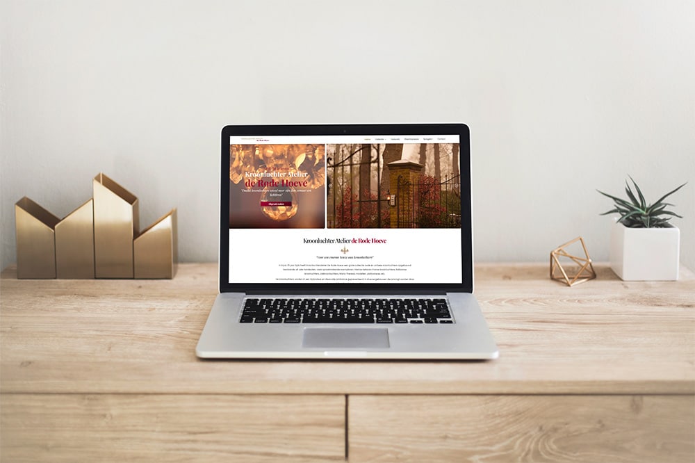 Foto van een laptop met een website uit Ewijk.