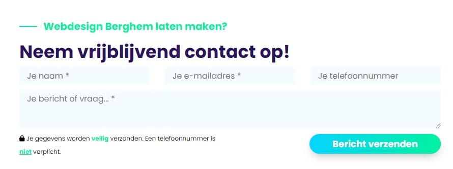 Optimaliseer de contact formulieren op je website